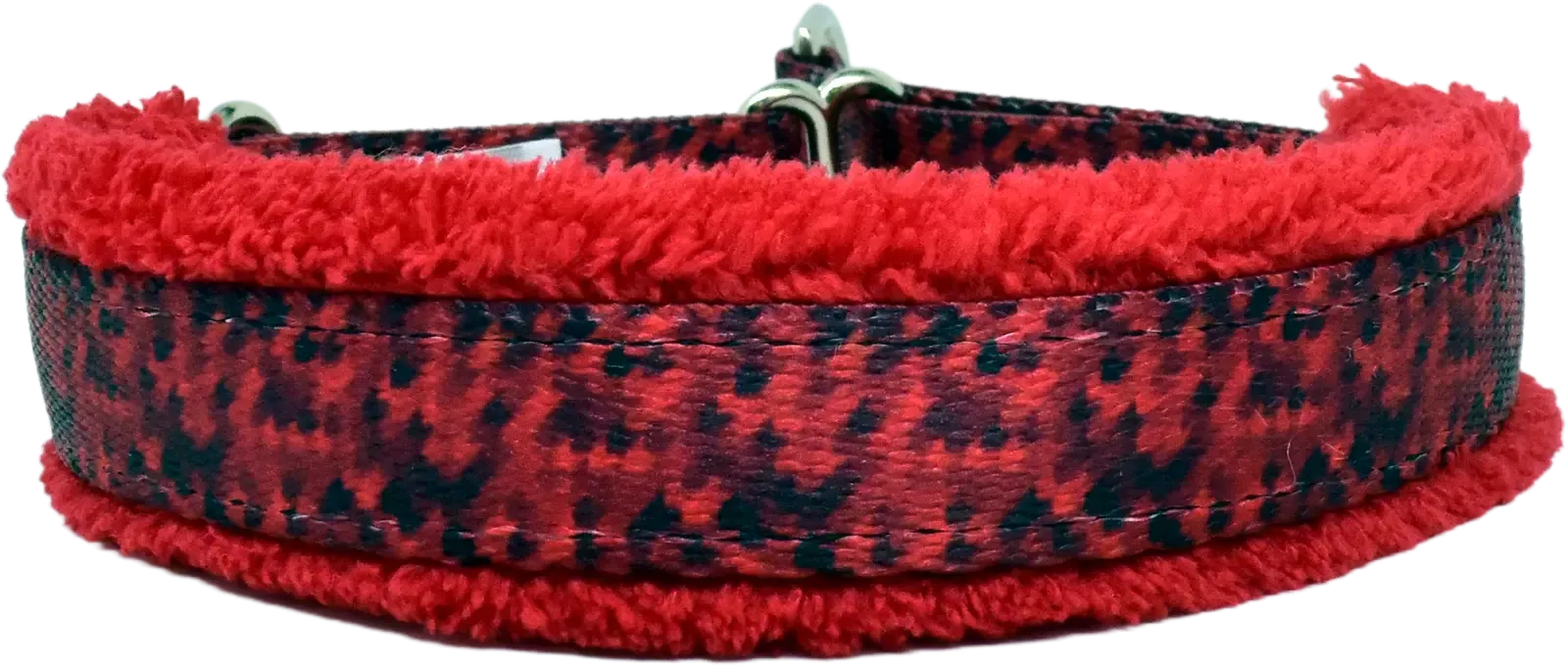 5/8" Scarlet Houndstooth Everyday Limited Slip Collar