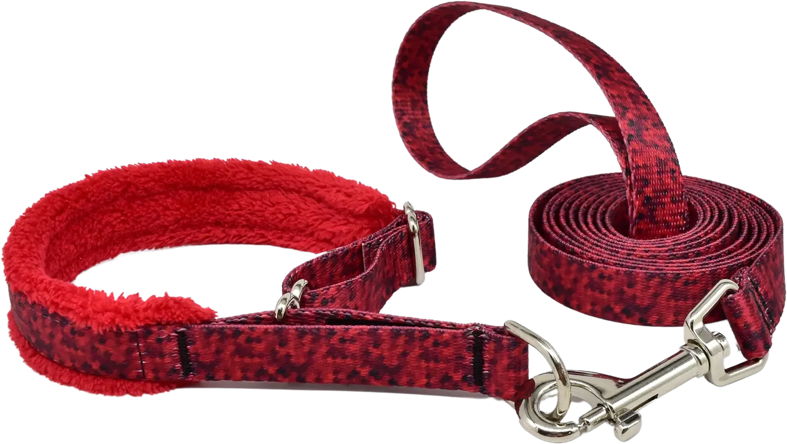 5/8" Scarlet Houndstooth Everyday Limited Slip Collar