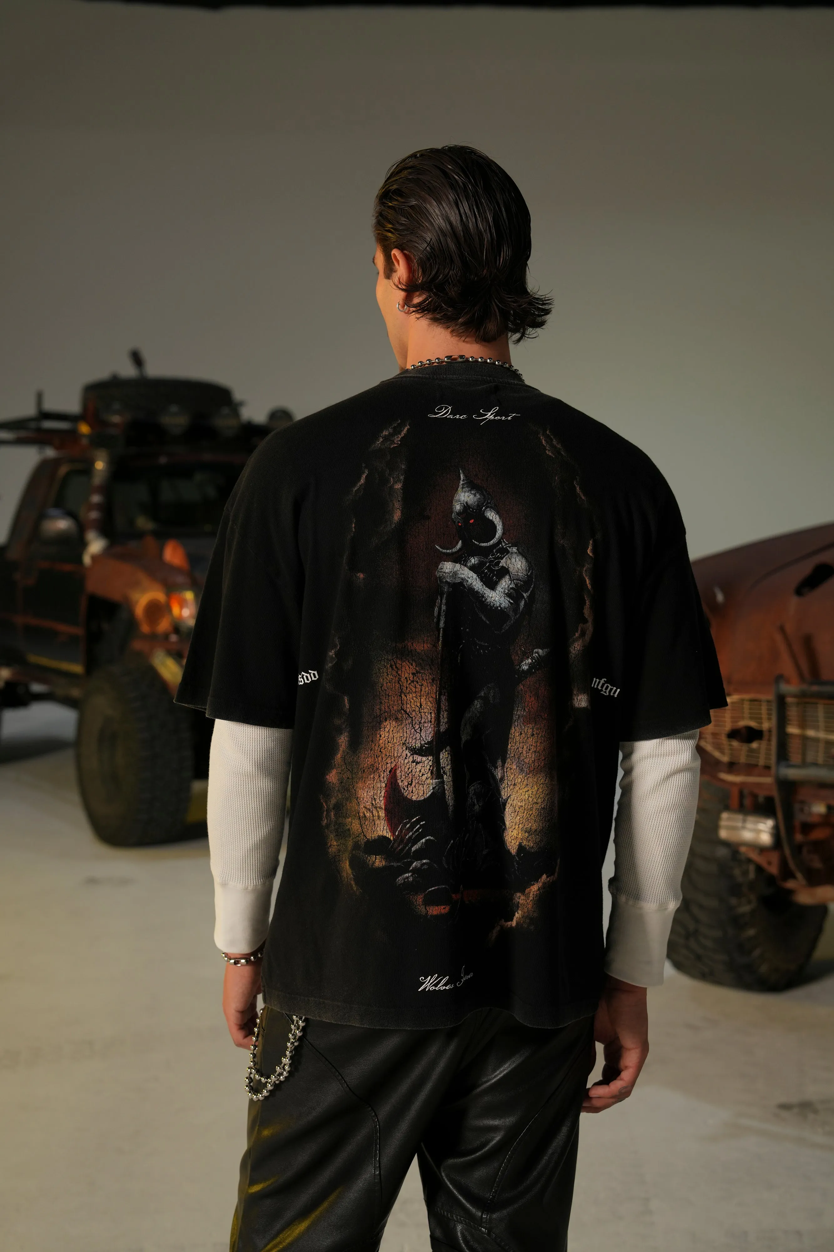 A Warriors Heaven "Premium" Oversized Tee in Black