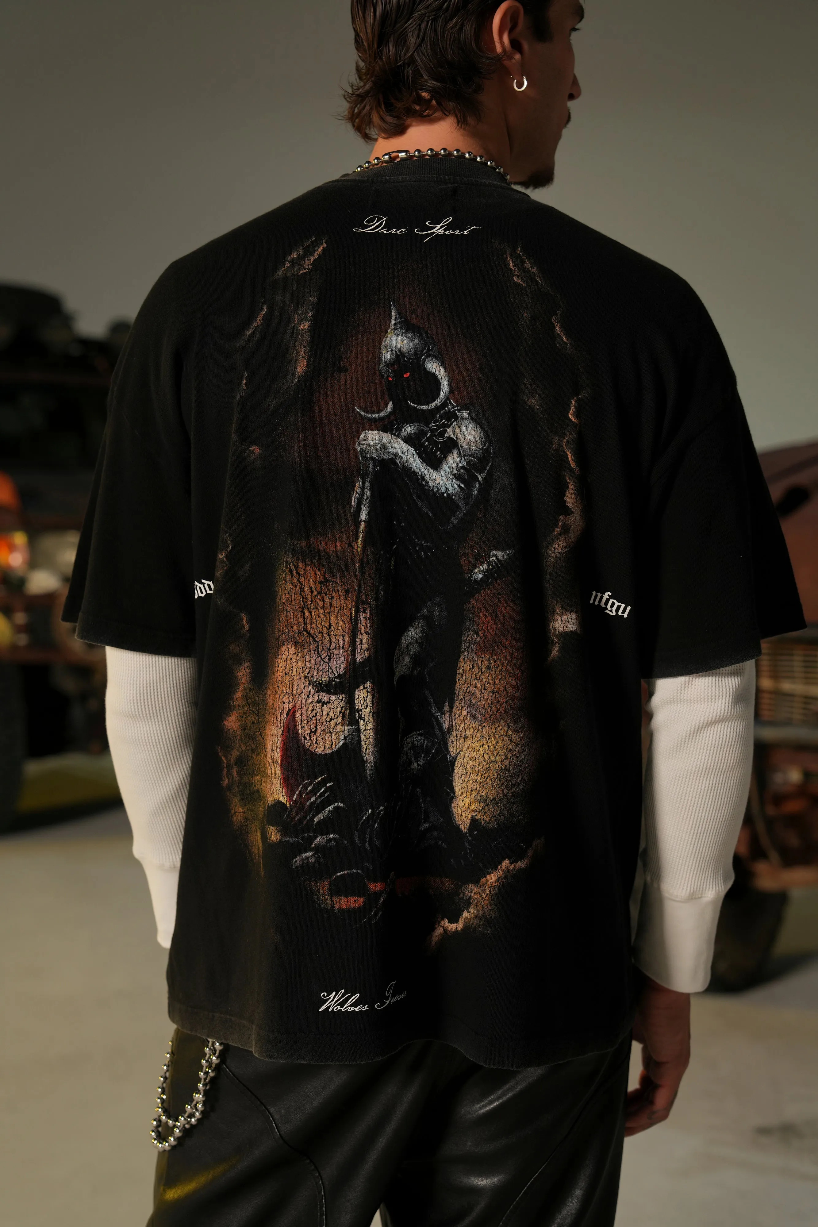 A Warriors Heaven "Premium" Oversized Tee in Black