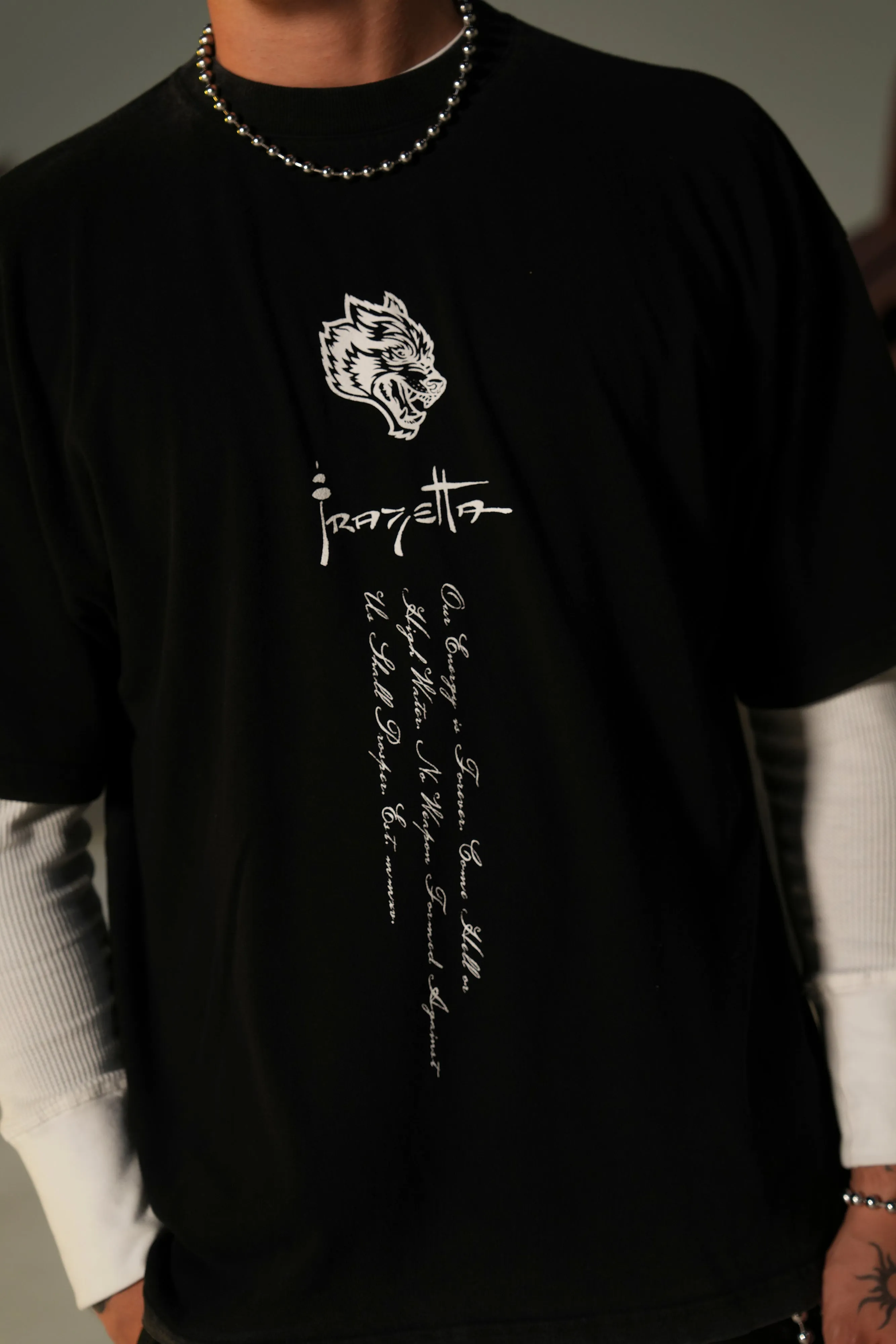A Warriors Heaven "Premium" Oversized Tee in Black