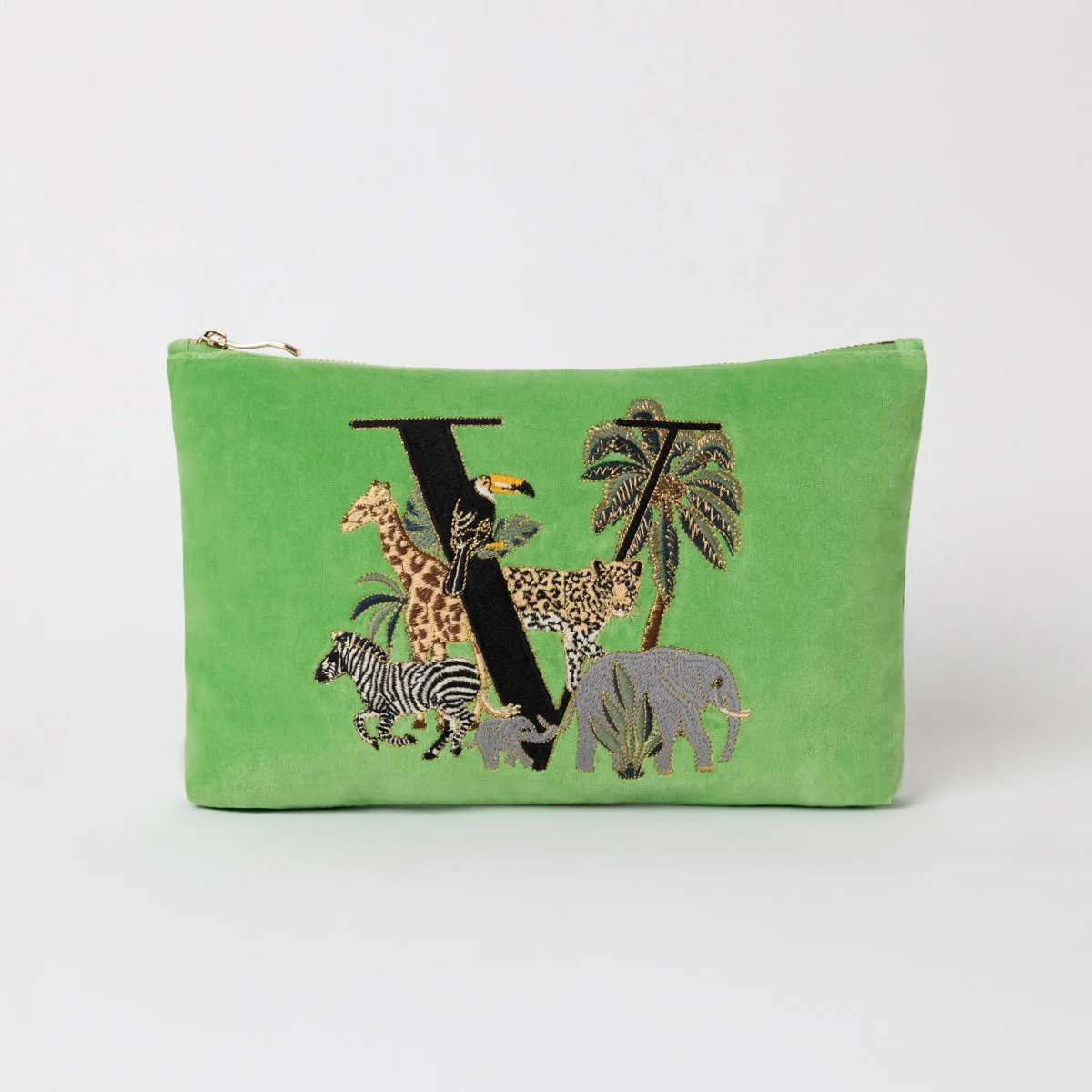 Alphabet Green Everyday Pouch