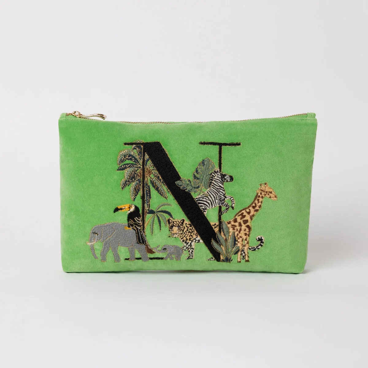 Alphabet Green Everyday Pouch