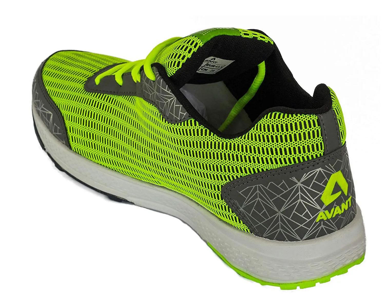 Avant Men's Lightweight Sports Running and Training Shoes - Parrot Green/Grey