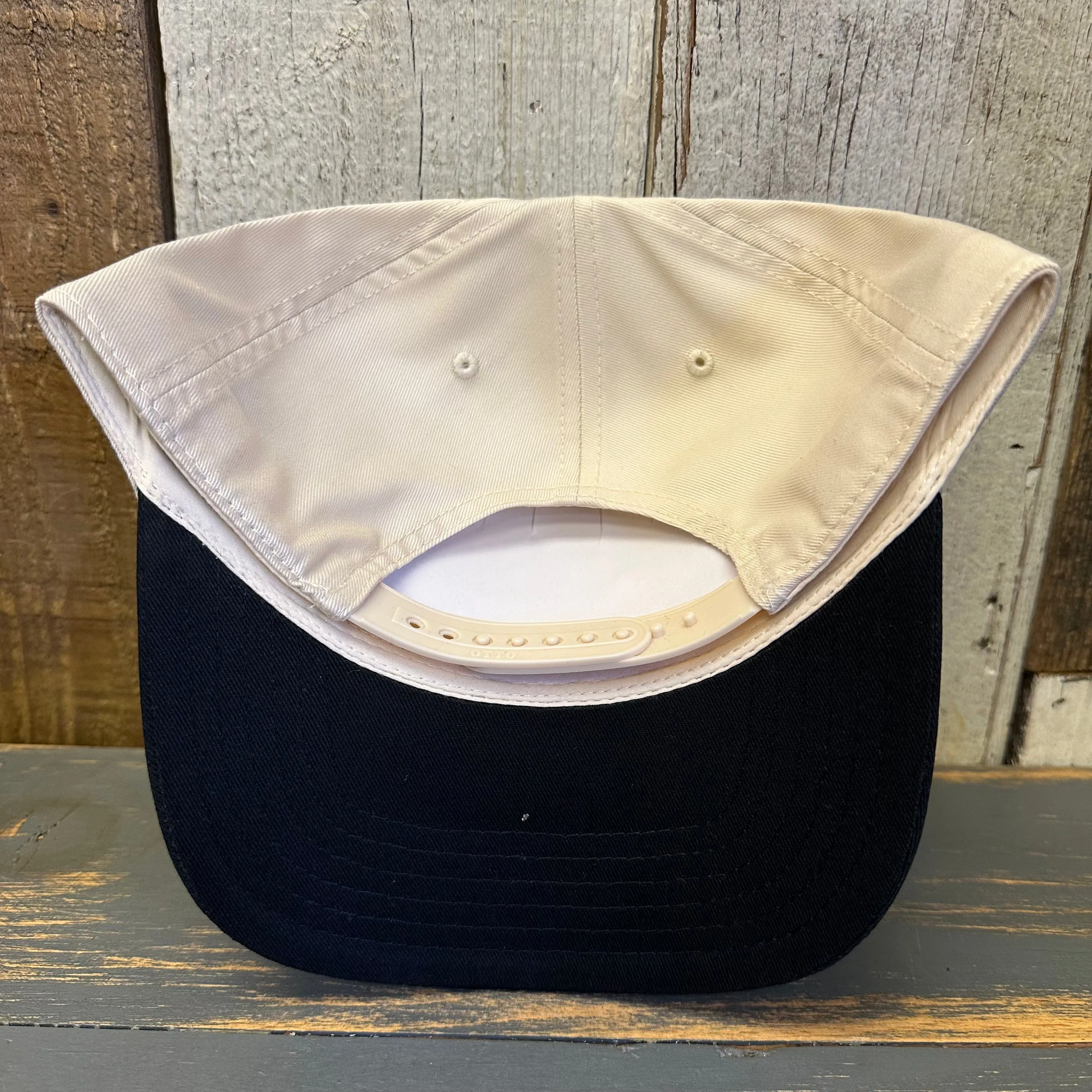 Hermosa Beach PIER AVE 5 Panel Mid Profile Cap - Black/Natural