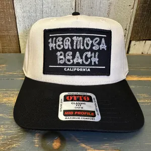 Hermosa Beach ROPER 5 Panel Mid Profile Baseball Cap - Black/Khaki