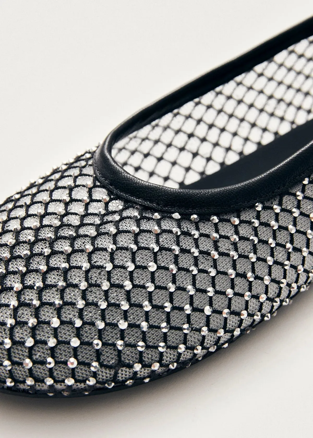 Lorain Mesh Glow Ballet Flats - Black