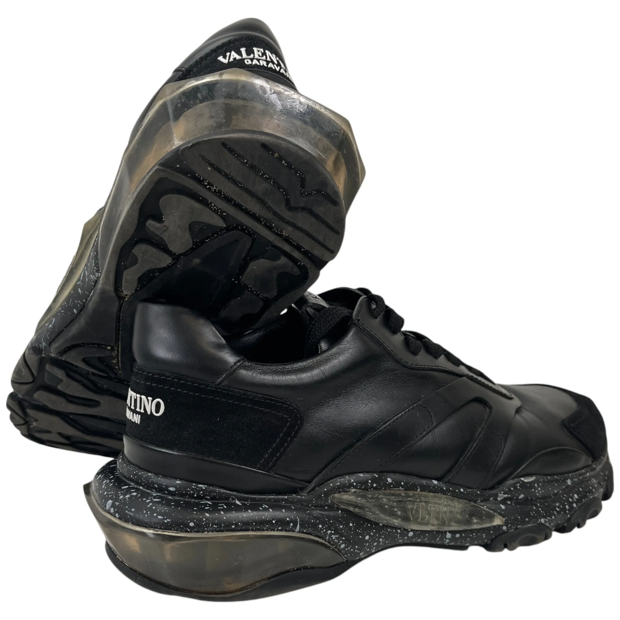 Men's Bounce Paint Splatter Sole Low Trainers Black Size EU 39 / UK 5
