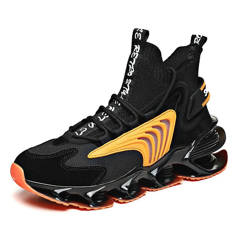 Men's Breathable Blade Running Shoes - Spring New Personality Trend with Color Matching Casual Design
