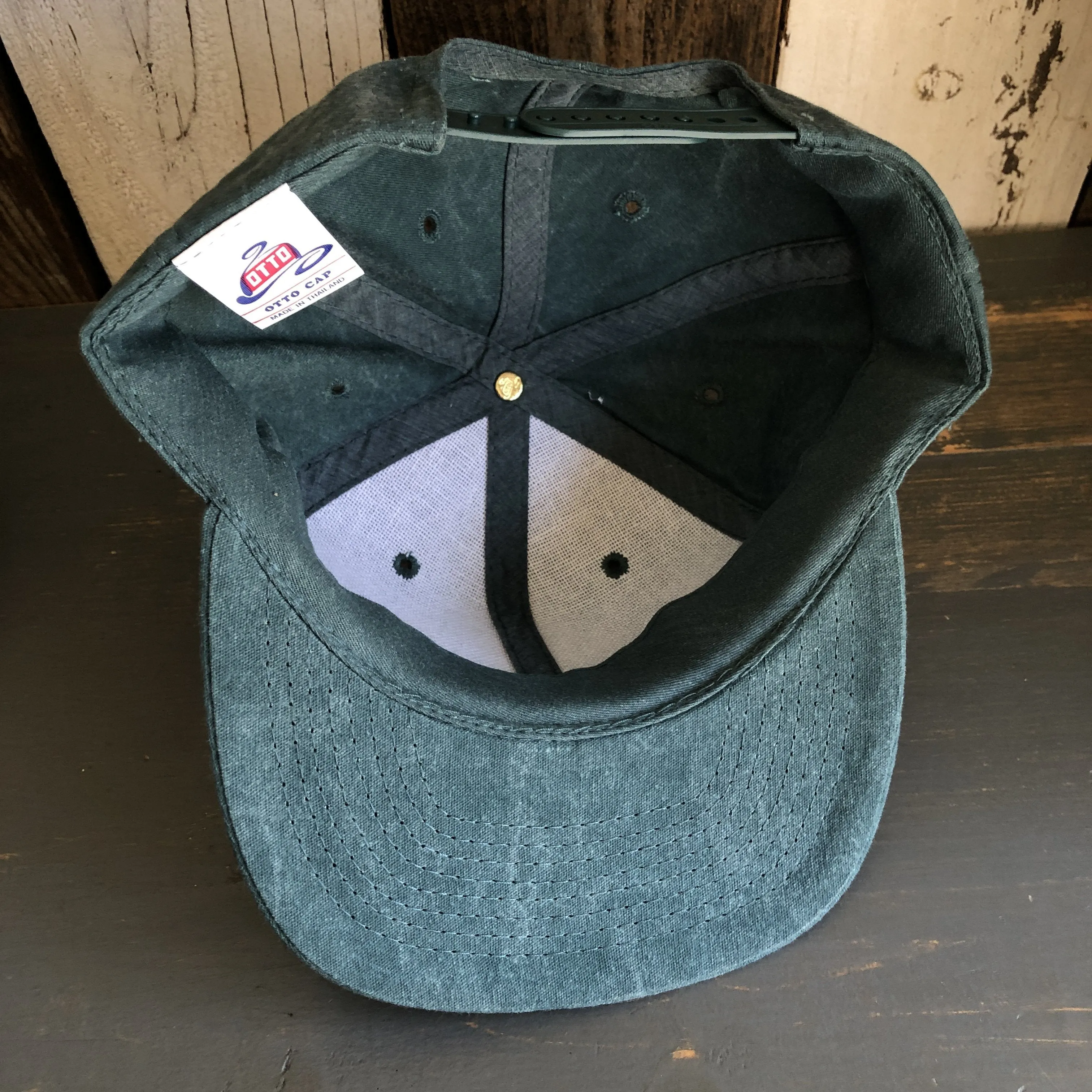 SOUTH BAY SURF (Multi Colored Patch) - 6 Panel Mid Profile Baseball Cap - Dark Green