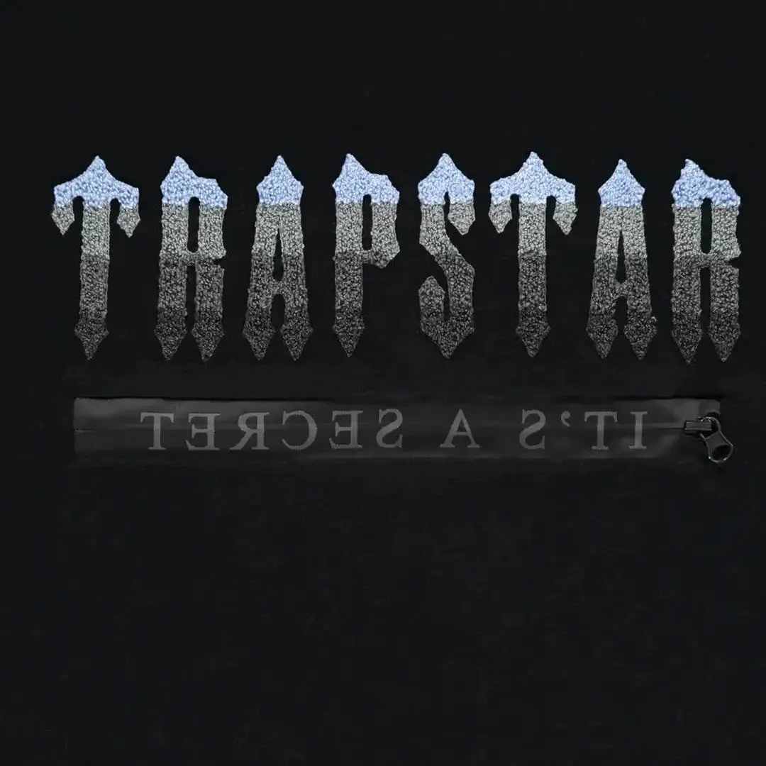 Trapstar Chenille Decoded 2.0 Hooded Tracksuit - BLACK/ ICE BLUE