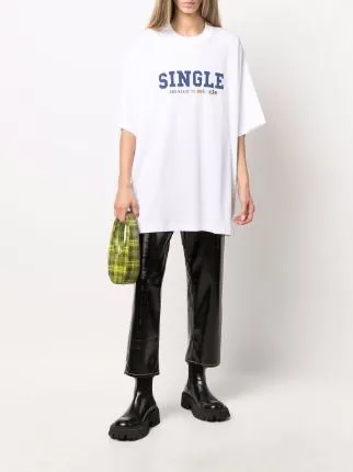 Vetements Single And Ready To Mingle T-Shirt White